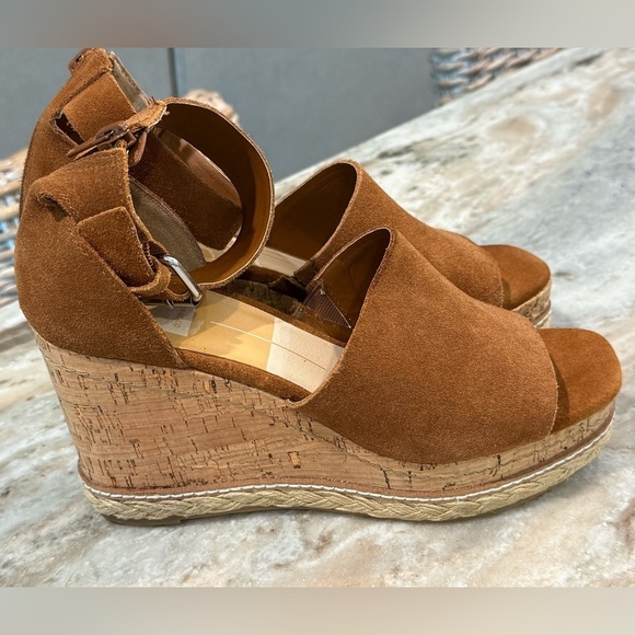 Women’s DOLCE VITA Otto wedge platform brown suede sandals- Size 9 - Picture 3 of 9